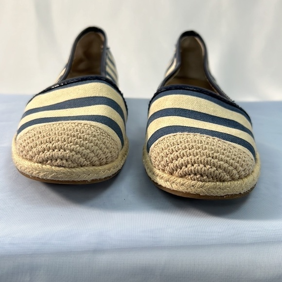 NWOT BCBGeneration Espadrilles striped canvas flats size 6 - Picture 2 of 6